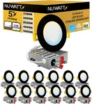 12 Pack 4" Dimmable Led Recessed Lights With Selectable Cct - Black Trim. Fixed Price $197.99.