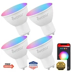 Gu10 Smart Bulb 4 Pack, Rgbcw Color Changing Alexa Led Light Bulbs 5w - Wifi Tra. Fixed Price $63.47.