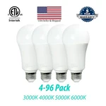 4-96 Pack A19 15w Dimmable Led Bulbs 1600 Lms Ul Listed 100w Equivalent 120v E26. Fixed Price $199.99.