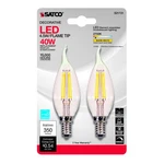 Satco S21721 Clear 120v E12 Candelabra 350 Lm. Warm White Ca10 Led Bulb 40w. Fixed Price $12.16.