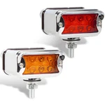 Yucenbra 2pcs Pedestal Fender Lights, 12led Semi Truck Turn Signal With Strob.... Fixed Price $53.89.