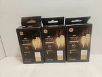 Ge Led Light Bulbs Bent Tip Amber Glass Edison Vintage Style Lot Of 3 Boxes. Fixed Price $14.95.