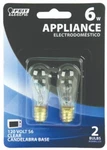 New Feit Electric Bp6s6 Pack (2) 6w Indicator Appliance Light Bulbs Clear S6. Fixed Price $1.49.