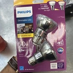 Philips Par 20 Led Bulb 3000k 2 Pack Indoor Dimmable 5.5 Watt 50w Replacement. Fixed Price $8.00.