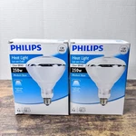 Nos 2-pack Lot Phillips Br40 Heat Lamp Infrared Light Bulb 125 & 250 Watt. Fixed Price $24.99.