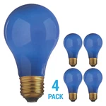 4 Pack Ceramic Solid Blue Bulbs A19 25w 120v Medium E26 Base 25a19 Dimmable. Fixed Price $9.00.