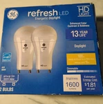 Ge Refresh Led 100 Watt Equivalent A19 Daylight Dimmable Light Bulb Gu24. Fixed Price $16.00.