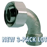 New 3-pack Lot B&k Chrome-plated Brass Bath Faucet Coupling Elbow 123-096. Fixed Price $30.38.