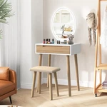 Elecwish Vanity Set Makeup Dressing Table With 3 Led Lights Stool Mirror Drawer. Fixed Price $119.99.