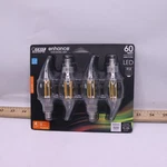 (4-pk) Feit Electric Ba10 E12 Candelabra Dimmable Filament Cec Led Light Bulb. Fixed Price $9.59.