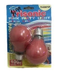 Trisonic Ceramic Pink Party Light Bulbs 100 Watt 120v 2 Pack Vintage Rose Color. Fixed Price $45.00.