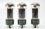 Matched Trio Of Sylvania 6l6 Gb Black Plate Vacuum Tubes / O Getter -- Cs1. Fixed Price $119.95.