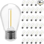 30pcs S14 1w Outdoor String Lights Bulbs Led Shatterproof 2700k Soft White E26. Fixed Price $20.00.