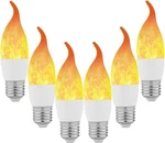 Lpraer 6 Pack E26 Led Flame Effect Light Bulbs 3 Modes Flickering Tip. Fixed Price $45.81.
