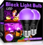Led Black Light Bulbs 2 Pack, A19 9w Uv Replace Up To 100w, 120v E2. Fixed Price $9.93.