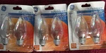 6 - Ge 40 Watt Auradescent Multi-use Bulbs Flame (f15). Fixed Price $75.00.