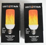 Lot Of 2 Ez-illuminations Led Flame Bulb Tube-style 1.5w Halloween Spooky. Fixed Price $13.50.