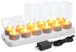 Wonenice Rechargeable Tea Lights Flickering Flameless Candles With Charging B.... Fixed Price $63.09.