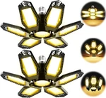 3000k Bright Led Garage Lights 2 Pack 150w Deformable Lighting 6+1 Panels 15000l. Fixed Price $55.89.