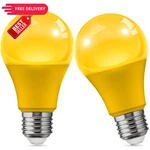 L Lohas Led Yellow Bug Light Bulbs Outdoor, A19 9w Lights 2 Pack,. Fixed Price $18.99.