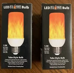New Led Flickering Flame Bulb - Ez-illuminations 2 Bulbs 1.5 Watt E26 Socket. Fixed Price $10.99.
