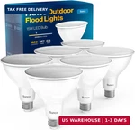 Sunco 6 Pack Outdoor Flood Light Bulbs, Par38 Led Waterproof Lighting, 1800 Lm,. Fixed Price $64.73.