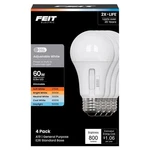Feit A19 E26 (medium) Led Bulb Adjustable White 60 Watt Equivalence 4 Pk. Fixed Price $14.95.