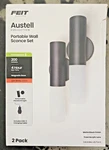 Feit Electric Matte Black Rechargeable Battery Powered Led Sconce 2 Pack. Fixed Price $29.78.