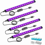 Onforu 4 Pack 10w Led Black Light Bar, 1ft, Usb Blacklight Tube, Bars. Fixed Price $27.99.