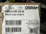 54403 Osram Sirius Hri 230w Hid Moving Head Projector Lamp. Fixed Price $140.00.