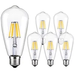 Luxon Led Edison Bulb Dimmable Vintage Style Light Bulbs 6w 5500k - 6000k Bri.... Fixed Price $42.66.
