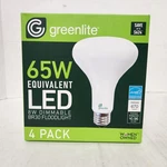 Greenlite Br30 Led Floodlight Bulbs 4 Pack 8w 65w Equivalent Dimmable 3000k. Fixed Price $14.99.