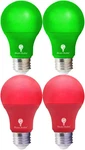 4 Pack Led Red And Green Light Bulbs - 120v E26 Base 9 Watt (60-watt Replacement. Fixed Price $13.99.