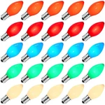 25 Pack C7 Led Light Bulbs, Multicolor Vintage Christmas C7,. Fixed Price $29.02.