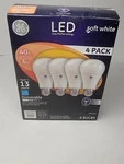 Ge Led Lightbulb 4 Pack 6 Watts Soft White A19 Dimmable 480 Lumens 40 -176. Fixed Price $17.09.