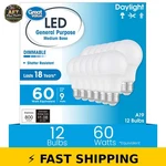 Great Value 18yr A19 Led Light Bulb 9w Dimmable Daylight 12 Pack. Fixed Price $35.99.
