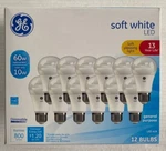 Ge Led A19 Light Bulb E26 Medium Base Soft White 10w (60w Equiv), 12-pack Count. Fixed Price $24.99.