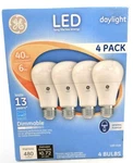 Ge Led Light Bulbs 40 Watt 40w Daylight 5000k A19 Dimmable 480 Lumens. Fixed Price $13.46.