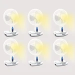 (qty 6)technical Pro Adventure Series Rechargeable Desk/wall Fan W Led Work Lamp. Fixed Price $109.99.