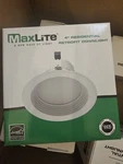 6 - Maxlite Led 4" Residential Retrofit Downlight 27/30/35/4000k 120 V Dimmable. Fixed Price $11.94.