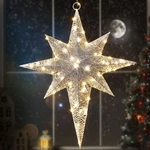 24 Inch Christmas Glitter Bethlehem Star Large Led Outdoor Xmas Lights White. Fixed Price $58.42.