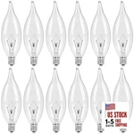 12-pack E12 Candle Light Bulbs 40w Warm White 2500k, 380 40w-12pack Silver Base. Fixed Price $17.30.