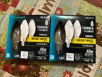 Ecosmart 40 Watt Bright White Led Dimmable E12 Candelabra Base B11, (2) 3 Packs. Fixed Price $16.95.