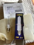 12 Pack Satco S3157 120v 75w T4 Mini-candelabra E11 Base Bulb Clear. Fixed Price $49.99.