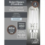 Better Homes & Gardens T6 Led Vintage Light Bulbs, Daylight - 2 Bulbs. Fixed Price $7.95.