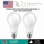 Philips Led Frosted Dimmable Light Bulbs - 2 Pack Warm Glow Effect. Fixed Price $44.99.