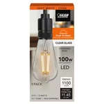 *4 Pack* Feit Electric 100w St19 Led Filament 2700k Clear Bulb Dusk Dawn 1100lum. Fixed Price $45.92.