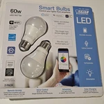 Feit Electric 60w Smart Wi-fi Led Color Changing Dimmable Light Bulb - 2pack. Fixed Price $19.99.