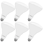 Luxrite Br40 Led Light Bulbs, 13w=85w, Soft White, Dimmable, 1100lm, E26 6 Pack. Fixed Price $76.99.