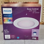 Philips Smart Led 6" Recessed Light Wi-fi Bluetooth Matter Color Changing White. Fixed Price $15.00.